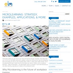 Microlearning: Strategy, Examples & Applications