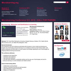Microlearning Conference 8.0, 2015 - CALL FOR PAPERS