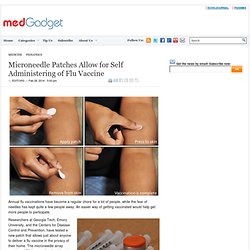 Microneedle Patches Allow for Self Administering of Flu Vaccine