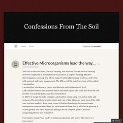 Effective Microorganisms lead the way… « Confessions From The Soil