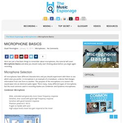 Microphone Basics - The Music Espionage - The Music Espionage