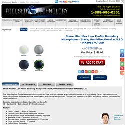 Shure Microflex Low Profile Boundary Microphone - Black; Omnidirectional w/LED - MX395B/O-LED