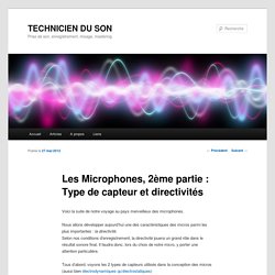 Les Microphones, 2ème partie : Type de capteur et directivitésTECHNICIEN DU SON