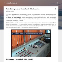 Plc And Microprocessor Control Panel - Atlas Industries