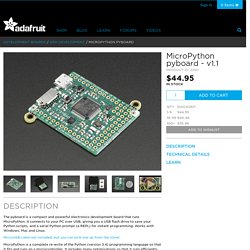 MicroPython pyboard [v1.1] ID: 2390 - $44.95