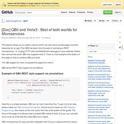 [Doc] QBit and Vertx3 : Best of both worlds for Microservices · advantageous/qbit Wiki