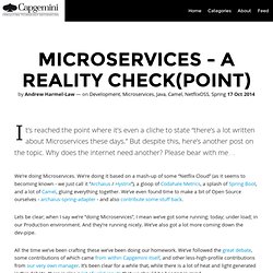 MICROSERVICES - A REALITY CHECK(POINT)