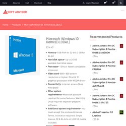 Buy Microsoft Windows 10 Home (GLOBAL) - a2softadvisor