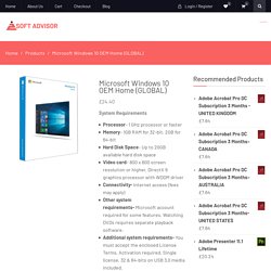 Buy Microsoft Windows 10 OEM Home - a2softadvisor