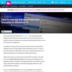 How to manage Microsoft and user accounts in Windows 10