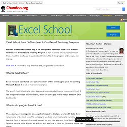 Microsoft Excel School - Online Excel Classes, Excel Training Program