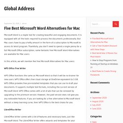 Five Best Microsoft Word Alternatives for Mac – Global Address