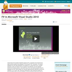 F# in Microsoft Visual Studio 2010