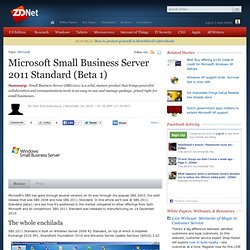 Microsoft Small Business Server 2011 Standard (Beta 1) - OS - Software - Reviews