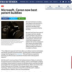 Microsoft, Canon now best patent buddies : BIZ TECH
