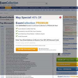 Pass Microsoft Certification - Free VCE Microsoft Exam Questions