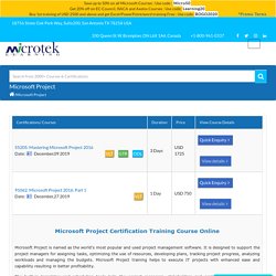 Microsoft Project Certification Course
