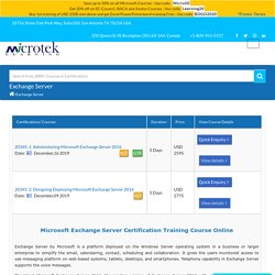 Microsoft Exchange Server Certification Course