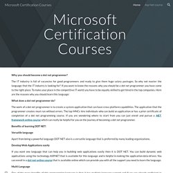 Microsoft Certification Courses