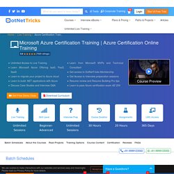 About the Azure Certification Training