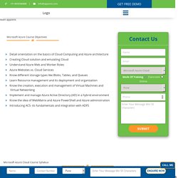 Microsoft Azure Training In Pune - Certification,Request DEMO Class