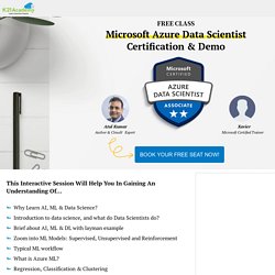 [FREE Class] Microsoft Azure Data Scientist Certification & Demo
