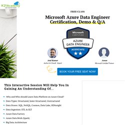 Microsoft Azure Data Engineer Certification, Demo & Q/A