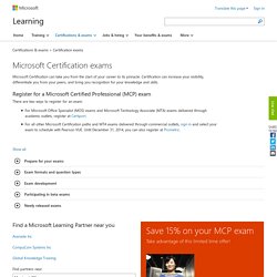 Register for Microsoft Certification Exams