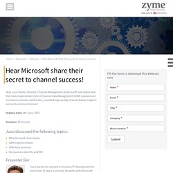 Implementation of Zyme’s CDM by Microsoft