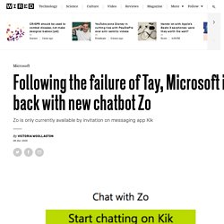 Microsoft chatbot Zo is a censored version of Tay