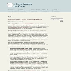 Microsoft confirms UEFI fears, locks down ARM devices - SFLC Blog - Software Freedom Law Center