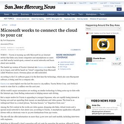 Microsoft works to connect the cloud to your car