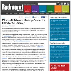 Microsoft Releases Hadoop Connector CTPs for SQL Server