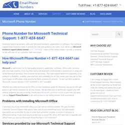 Microsoft Office Contact Phone Number 1-877-424-6647