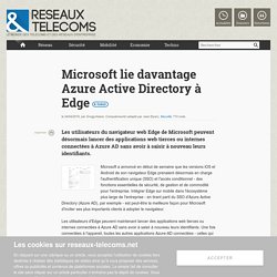 Microsoft lie davantage Azure Active Directory à Edge