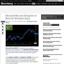 Microsoft Recruits Designers in Race for Windows Apps