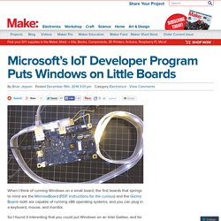 Microsoft’s IoT Developer Program Puts Windows on Little Boards