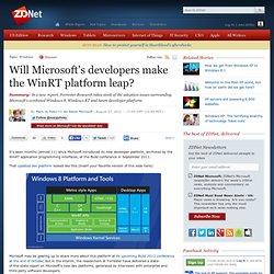 Will Microsoft's developers make the WinRT platform leap?
