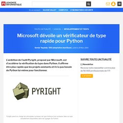 Microsoft dévoile un vérificateur de type rapide pour Python