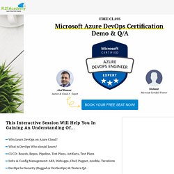 [FREE Class] Microsoft Azure DevOps Certification, Demo & Q/A
