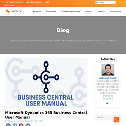 Microsoft Dynamics 365 Business Central User Manual