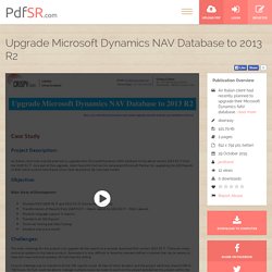 Upgrade Microsoft Dynamics NAV Database to 2013 R2