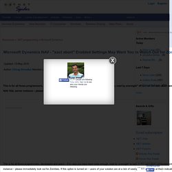 Microsoft Dynamics NAV - “xact abort” Enabled Settings May Want You to Watch Out for Zombies