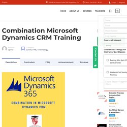 Microsoft MS Dynamics CRM Training Classes