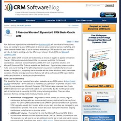 3 Reasons Microsoft Dynamics® CRM Beats Oracle CRM