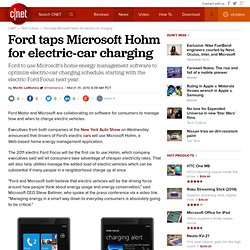 Ford taps Microsoft Hohm for electric-car charging