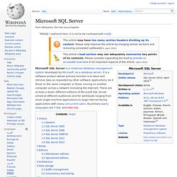 Microsoft SQL Server