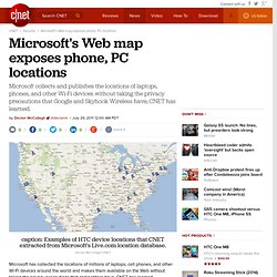 Microsoft's Web map exposes phone, PC locations