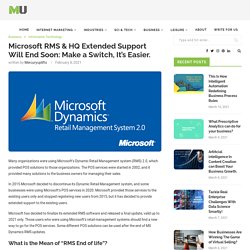 Microsoft RMS & HQ Extended Support Will End Soon: