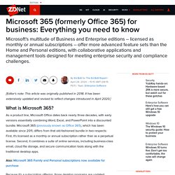 ​Microsoft 365 (formerly Office 365) for business: Everything you need to know